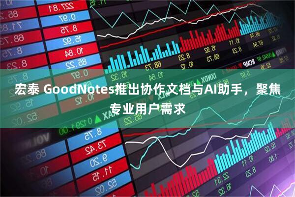 宏泰 GoodNotes推出协作文档与AI助手，聚焦专业用户需求