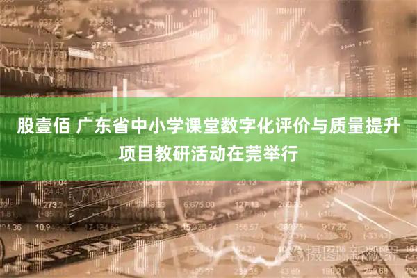 股壹佰 广东省中小学课堂数字化评价与质量提升项目教研活动在莞举行