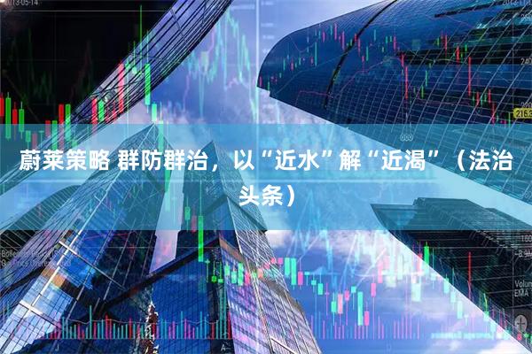 蔚莱策略 群防群治，以“近水”解“近渴”（法治头条）